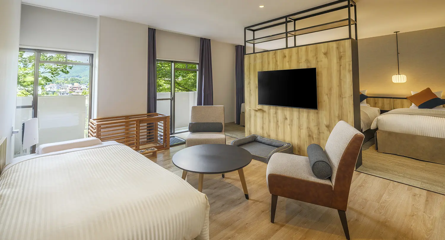 【NEW】【ドッグフレンドリールーム】ドライサウナ付きプレミアムルーム(バス付)