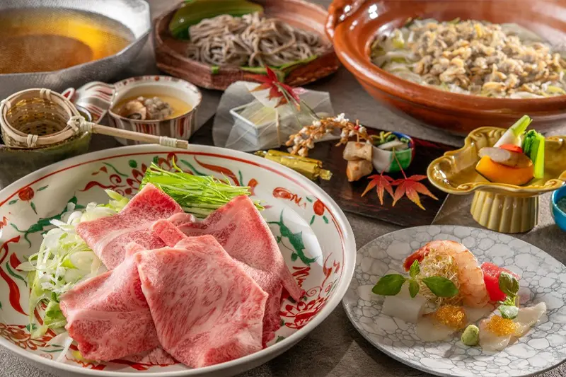 【極み会席】秋川牛しゃぶしゃぶと江戸郷土料理の深川めし
