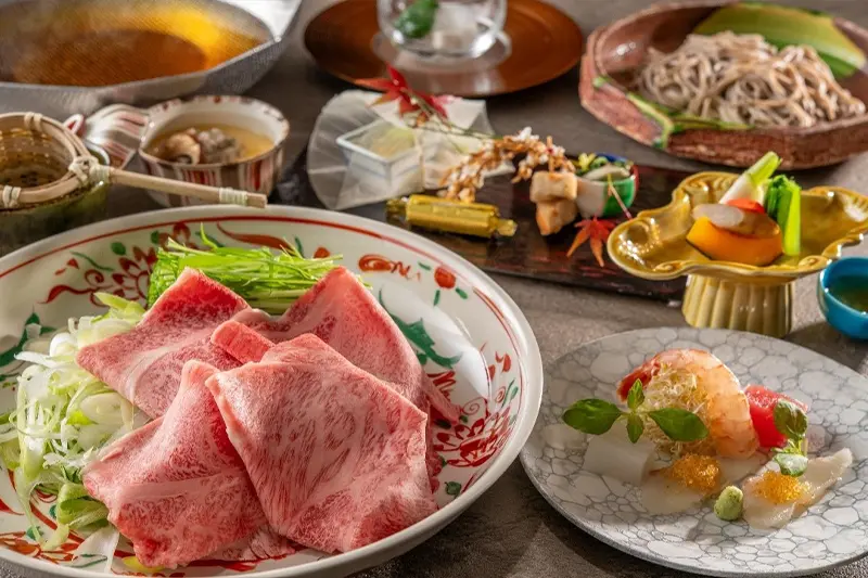 【特別会席】東京秋川牛と蕎麦をしゃぶしゃぶで堪能