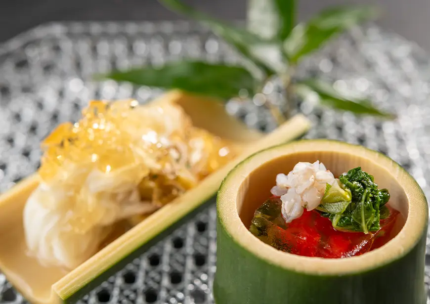 【土地の恵み会席】料理長厳選食材と江戸ねぎま鍋を愉しむ