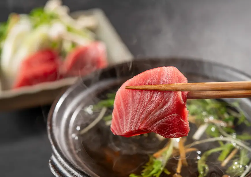 【土地の恵み会席】料理長厳選食材と江戸ねぎま鍋を愉しむ