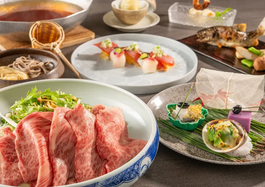 【極み会席】秋川牛しゃぶしゃぶと江戸郷土料理の深川めし