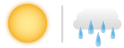 晴れ 一時 雨