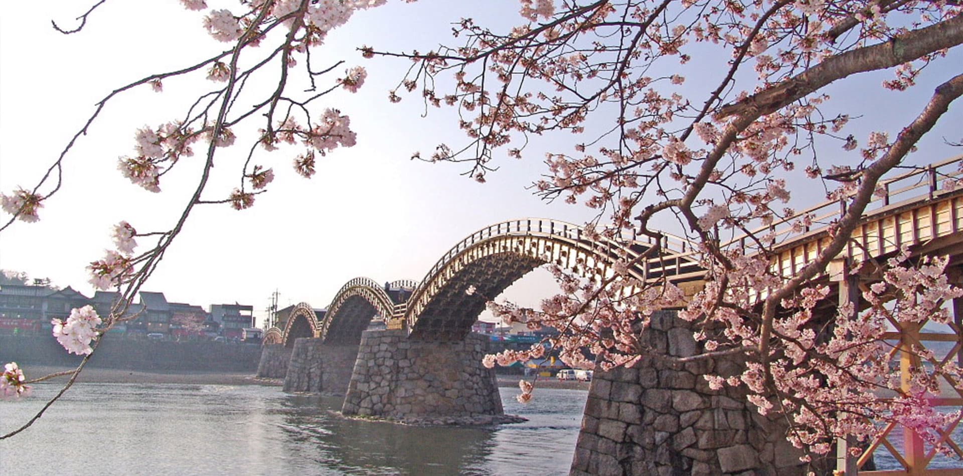 日本三大名桥之一的锦带桥