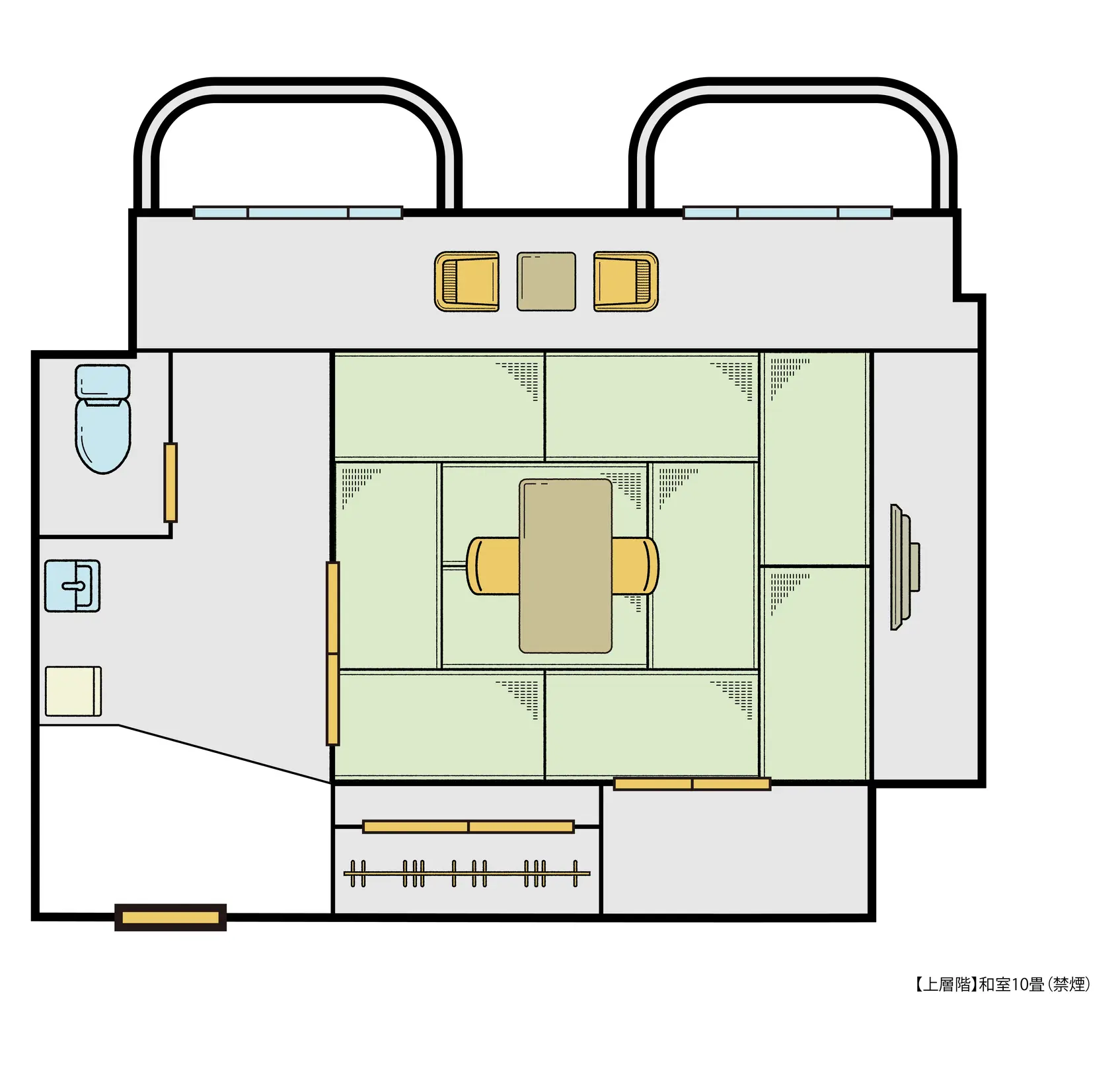 Japanese-style room, 10 Tatami, Upper floor