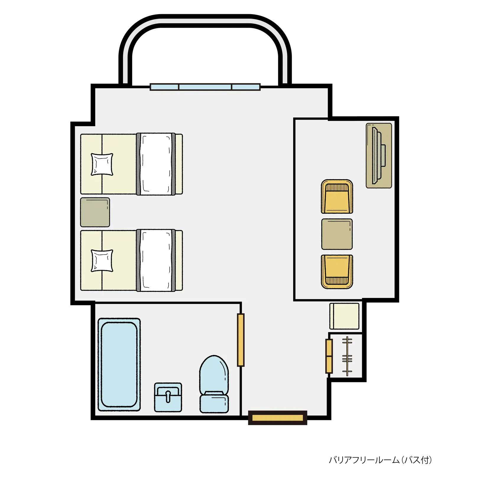 Barrier-free room (with bath)
