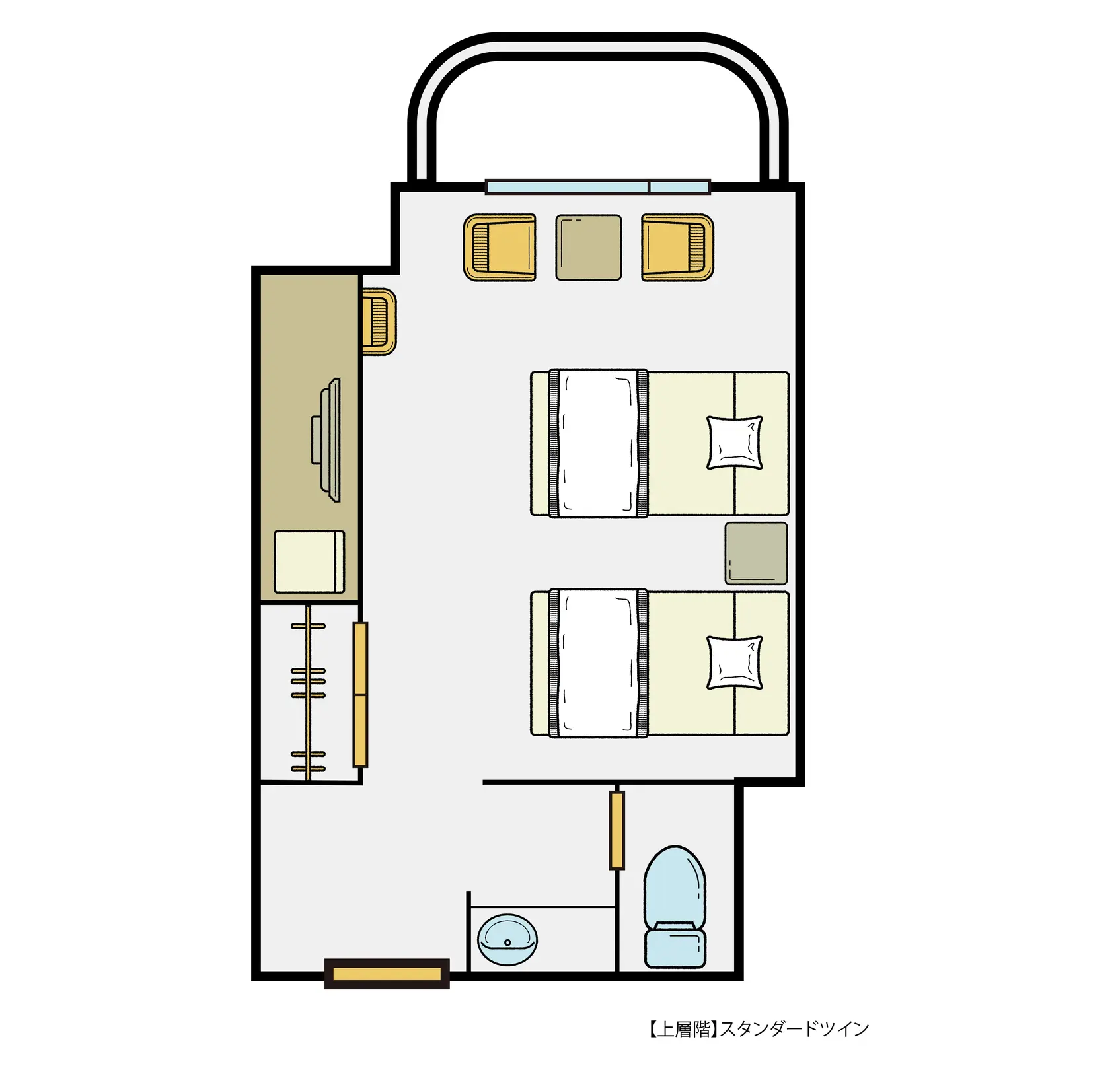 Standard Twin Room, Upper floor/25㎡