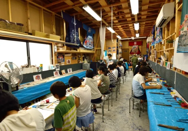 鴨川萬祝染 鈴染 色さし体験