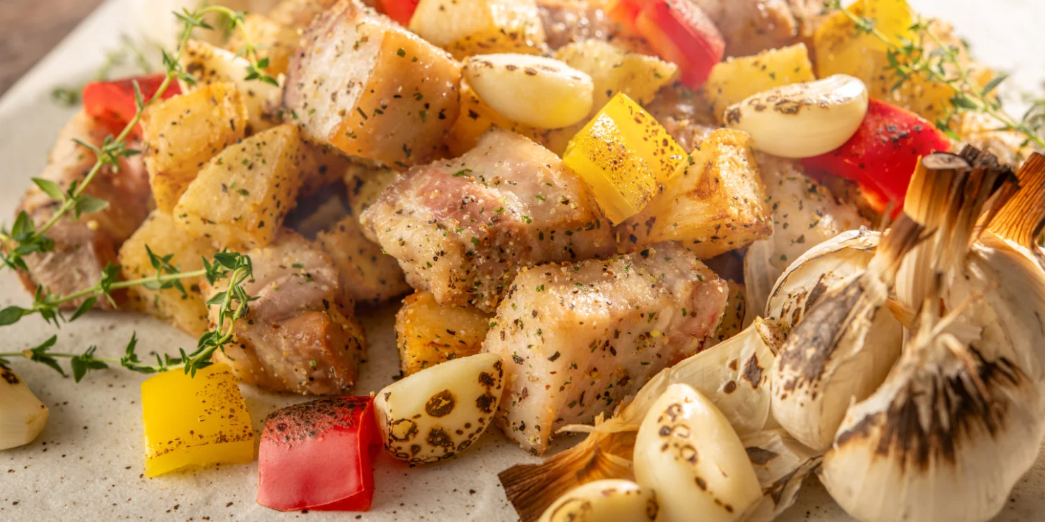 八幡平ポークと新じゃがの香草焼き