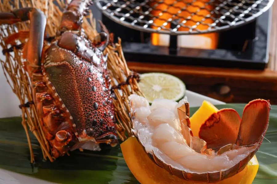 伊勢海老の網焼き