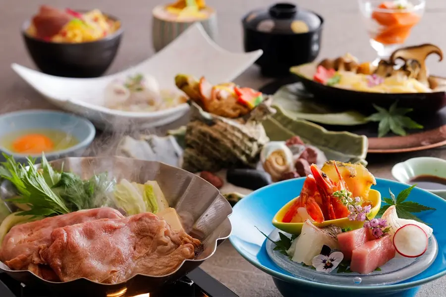 【土地の恵みプラン】1泊2食　地元ならではの旬の食材を楽しむ会席