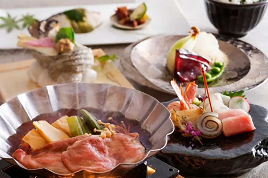 【土地の恵みプラン】1泊2食　地元ならではの旬の食材を楽しむ会席