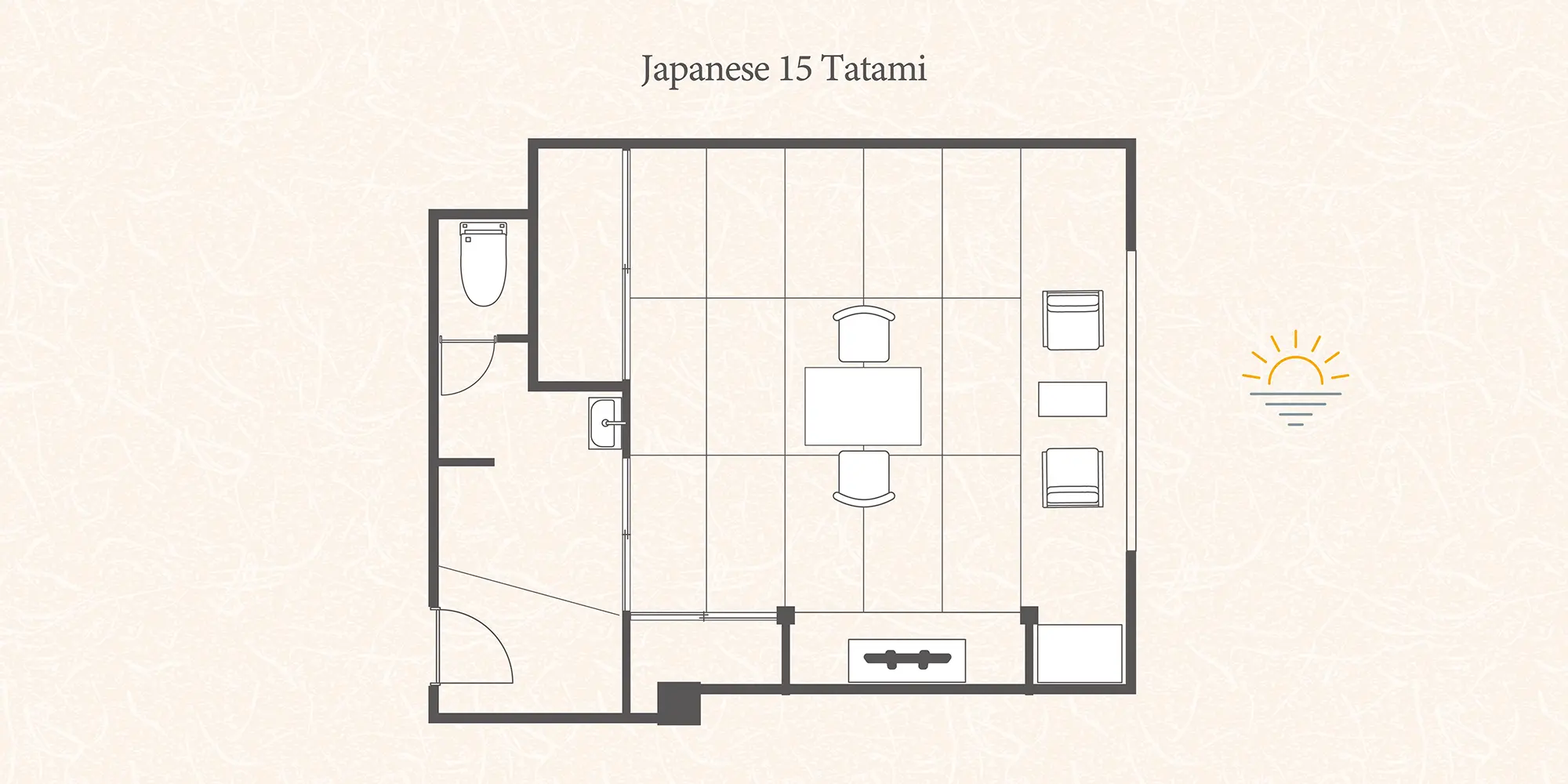 和室15畳 レイアウト