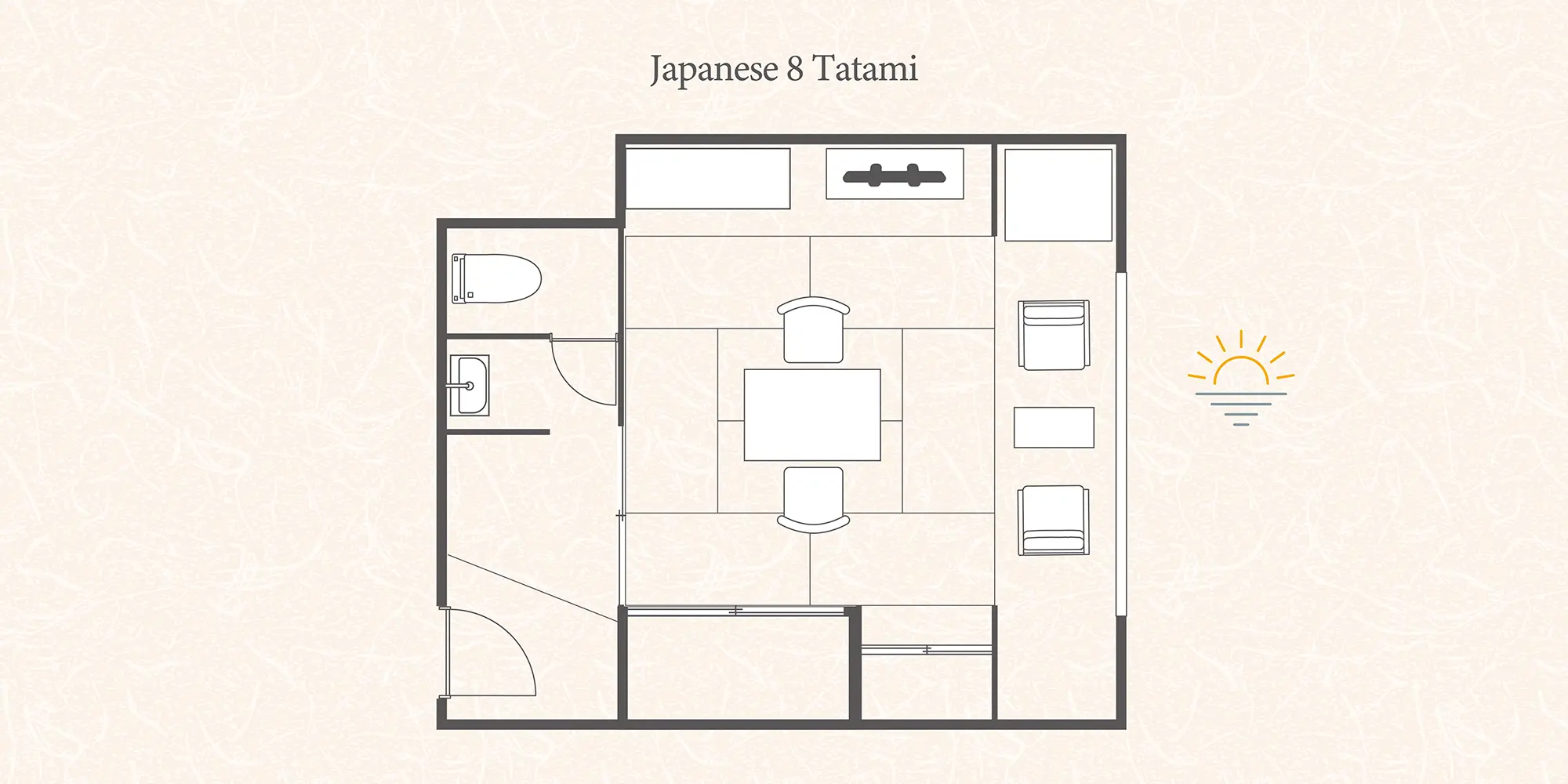 和室8畳 レイアウト