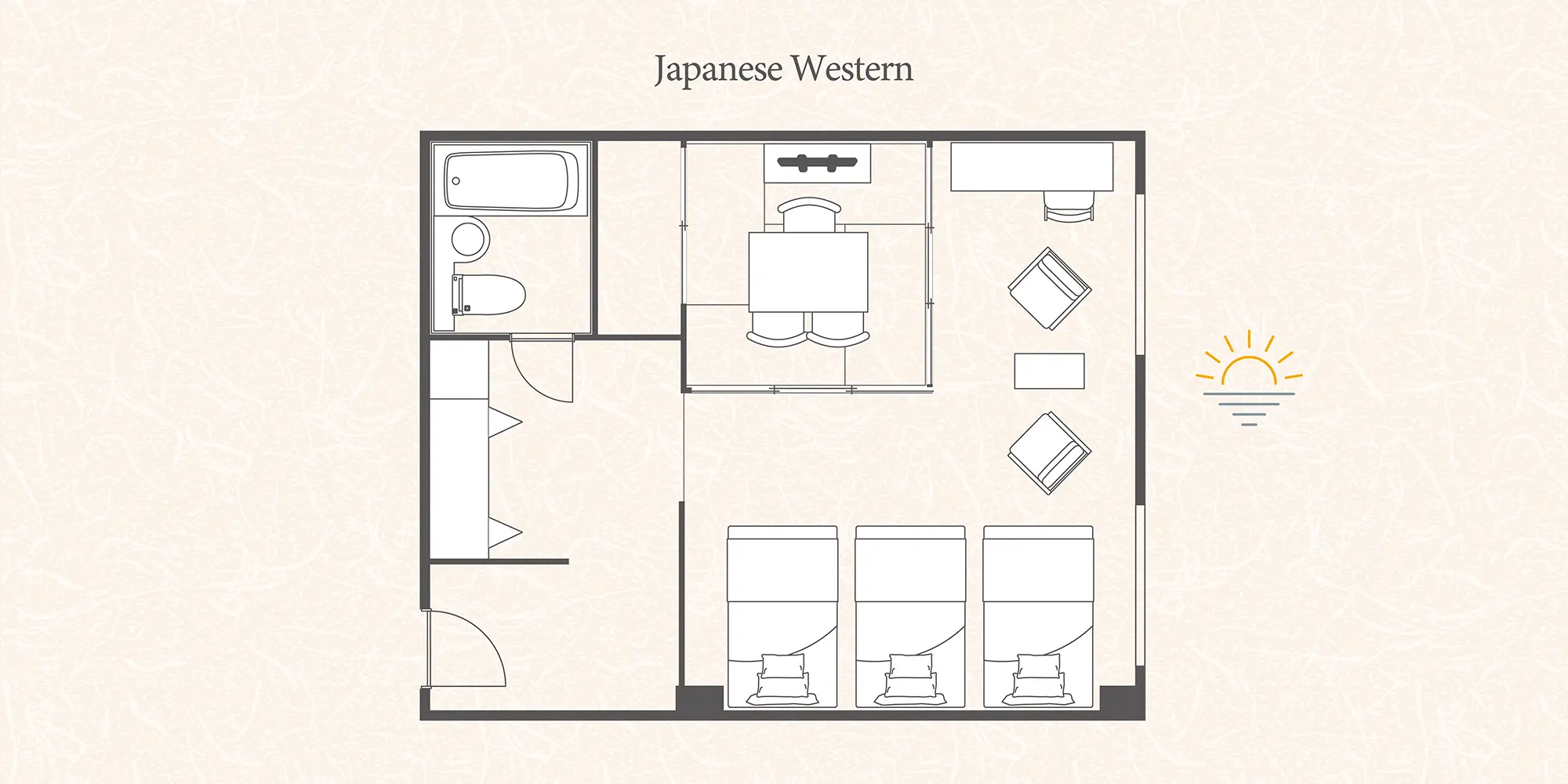 和洋室（バス付） レイアウト