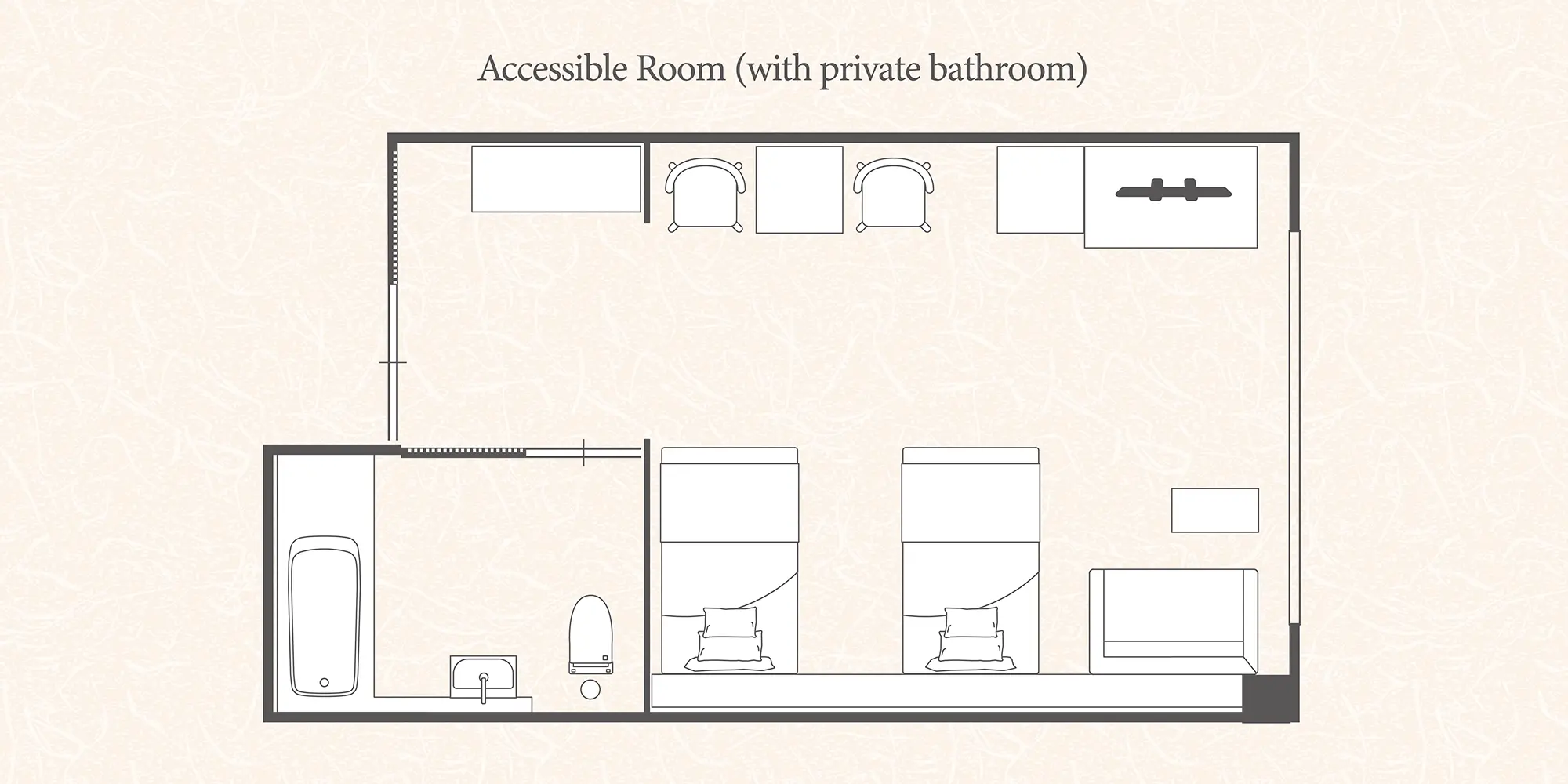 バリアフリーツイン（バス付） レイアウト