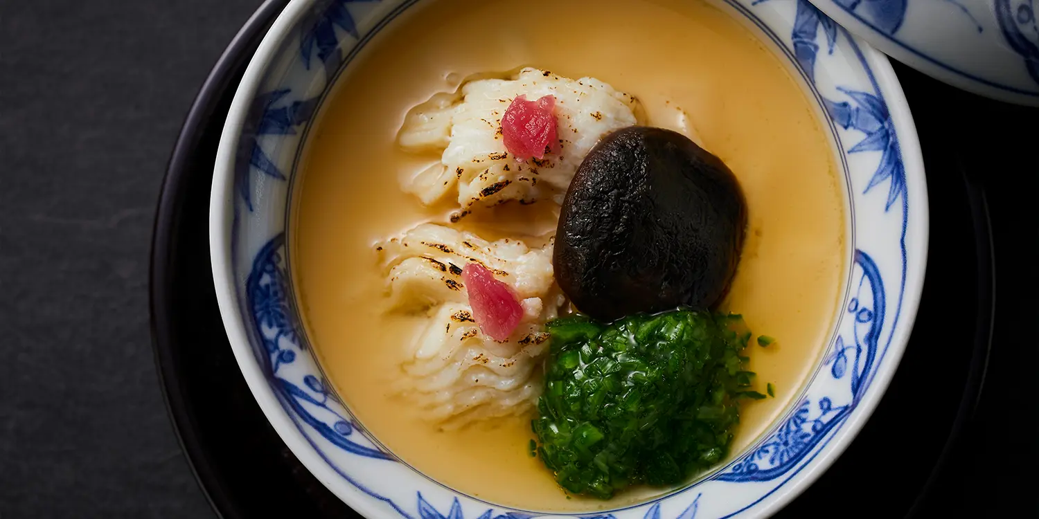 【竹 鱧の茶碗蒸し】