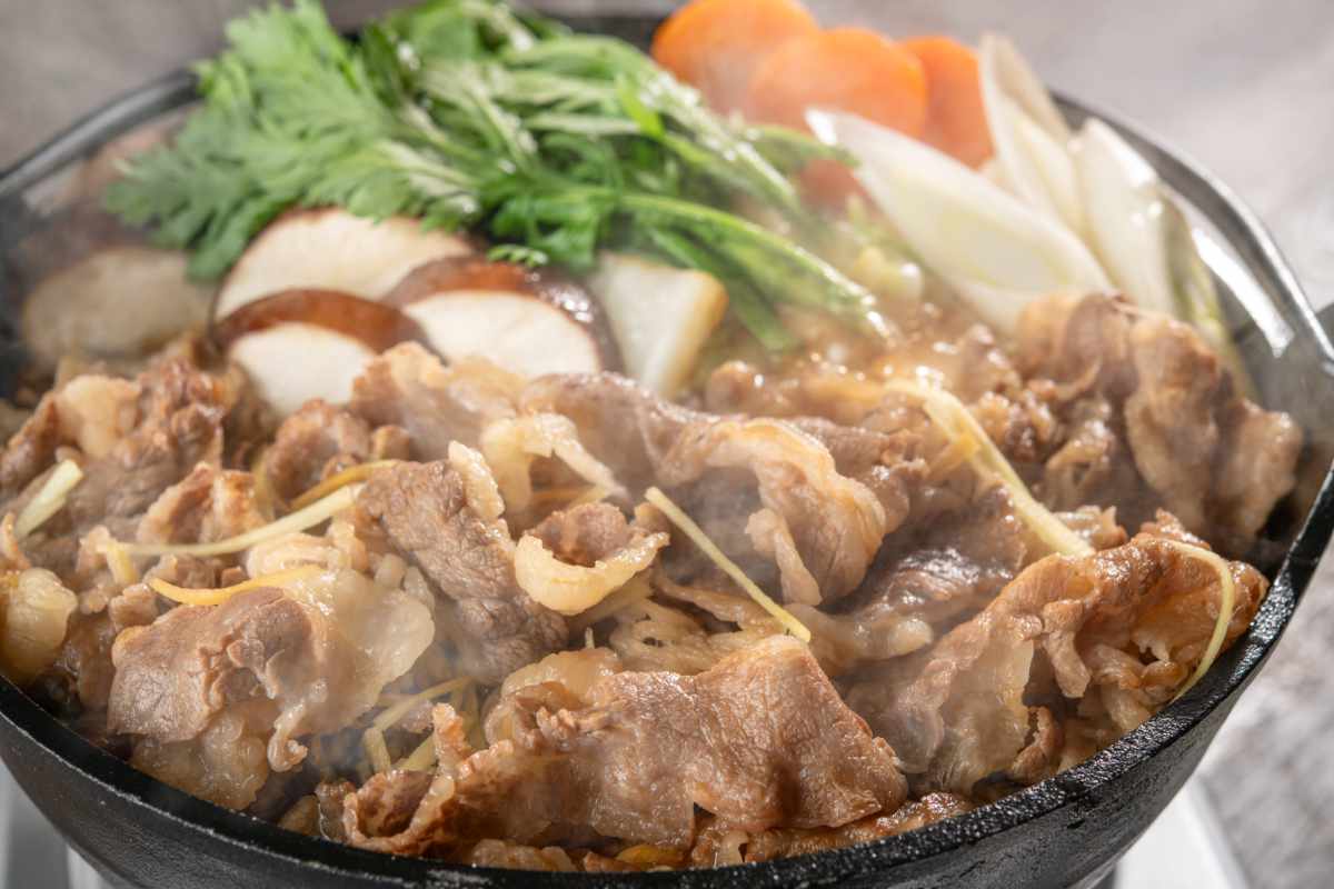 国産牛バラ肉のすき煮