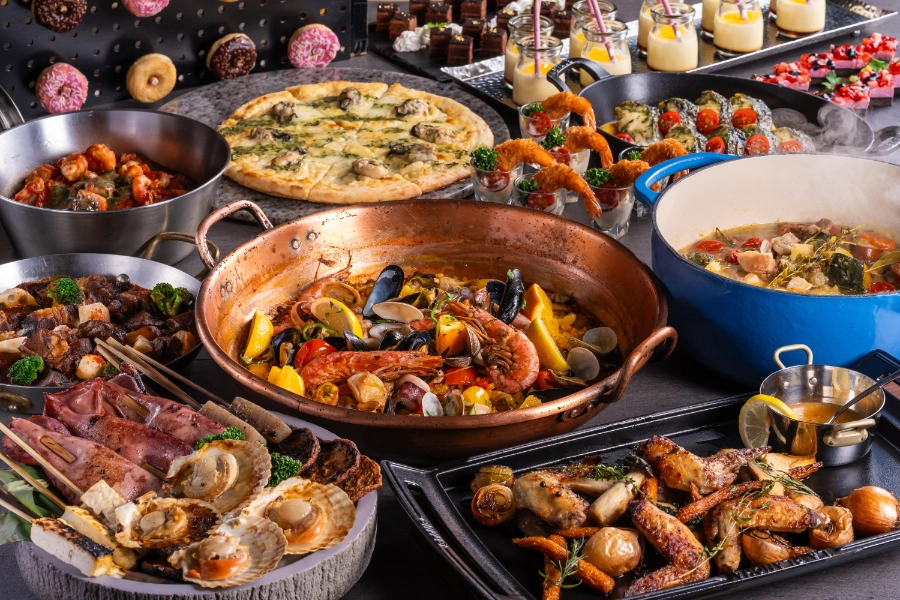 【ビュッフェプラン】～リブランド1周年記念～！熊本の旬と海鮮ライブキッチンを堪能！ビュッフェプラン2食付き[12/1～2/28迄]2食付き