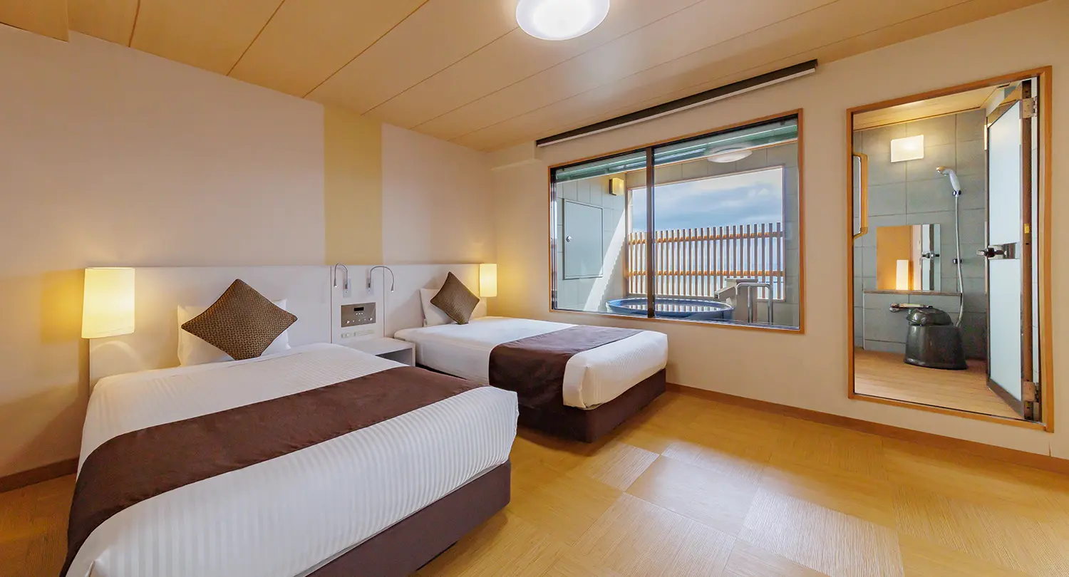 【オーシャンビュー】露天風呂付き特別和洋室