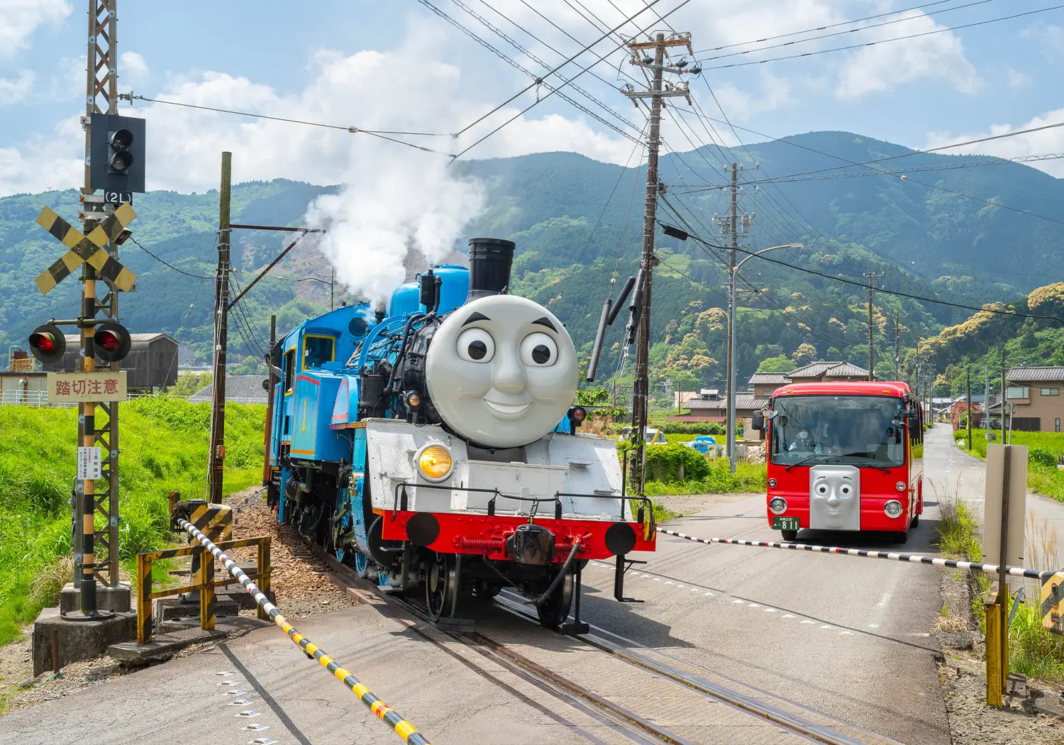 大井川鐵道できかんしゃトーマス号と対面