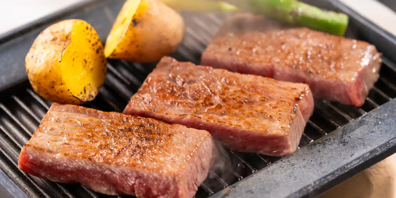 土地の恵み会席_柳川和牛鉄板焼き