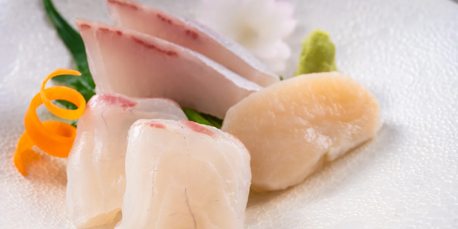 土地の恵み会席_かんぱちと季節のお魚三種