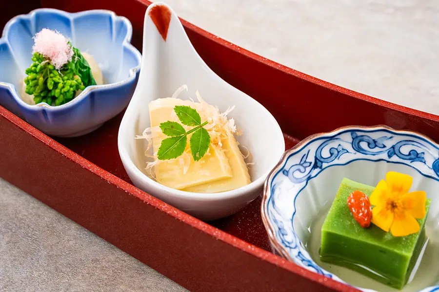 【土地の恵み会席】先付け三種