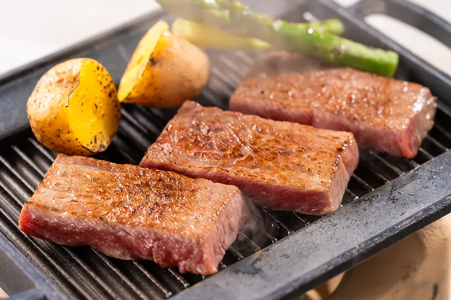 【土地の恵み会席】柳川産和牛の鉄板焼き