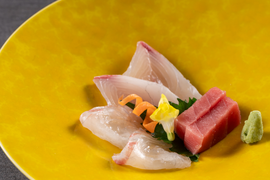 【土地の恵み会席】お造り3種