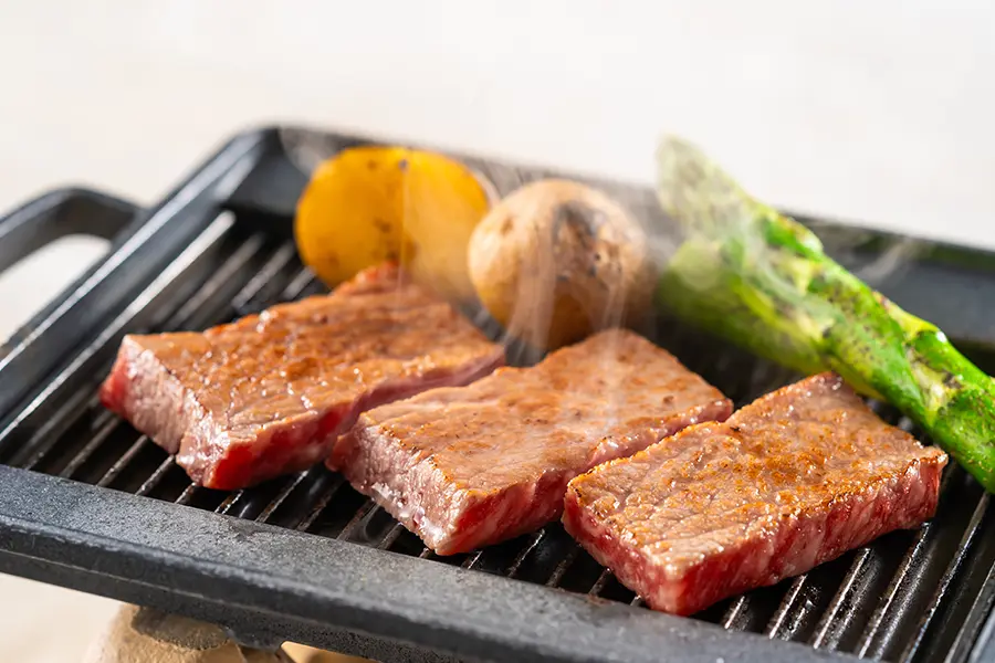 【特別会席】柳川和牛ロースの鉄板焼き